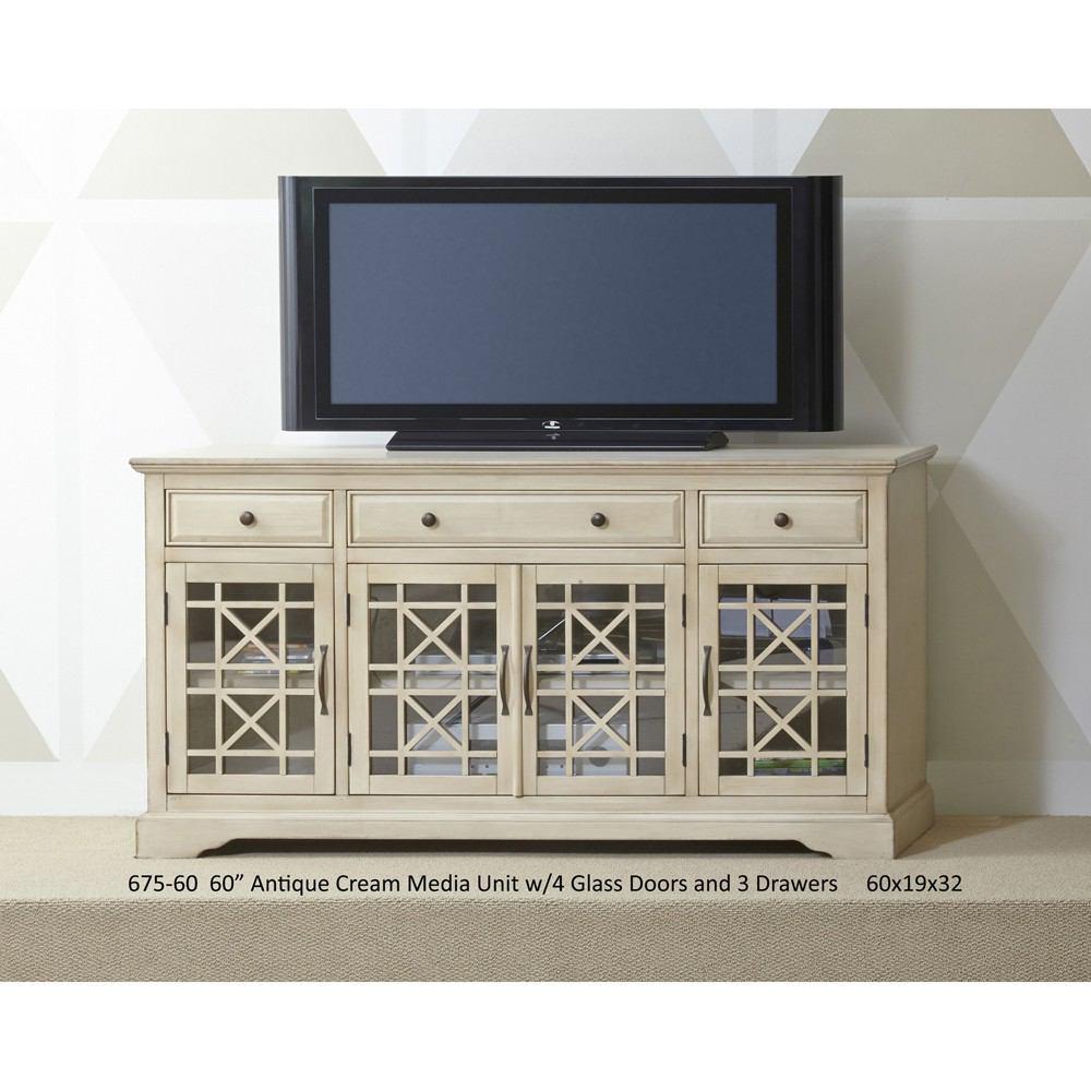 Jofran Craftsman Antique Cream 60" Media Unit