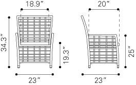 Zuo Sandbanks Dining Chair - Set of 2