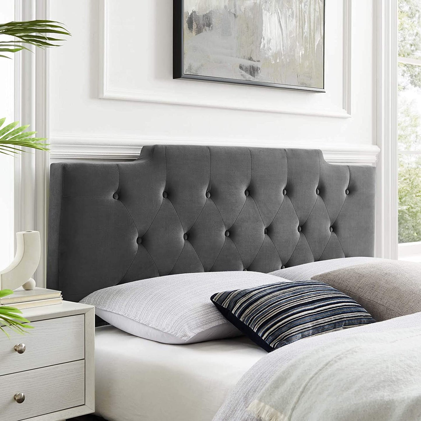 Modway Juliet Tufted Full/Queen Performance Velvet Headboard | Headboards | Modishstore-8