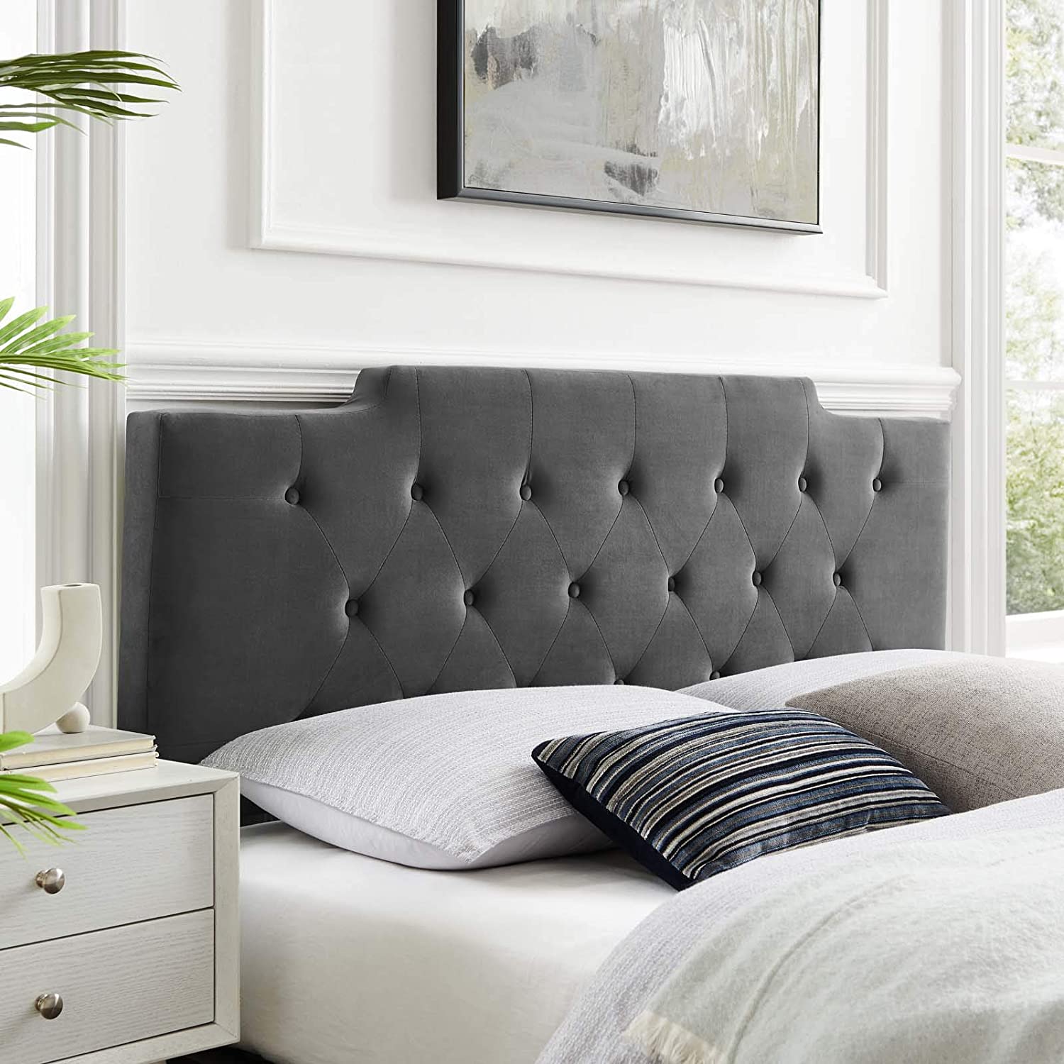 Modway Juliet Tufted Full/Queen Performance Velvet Headboard | Headboards | Modishstore-8