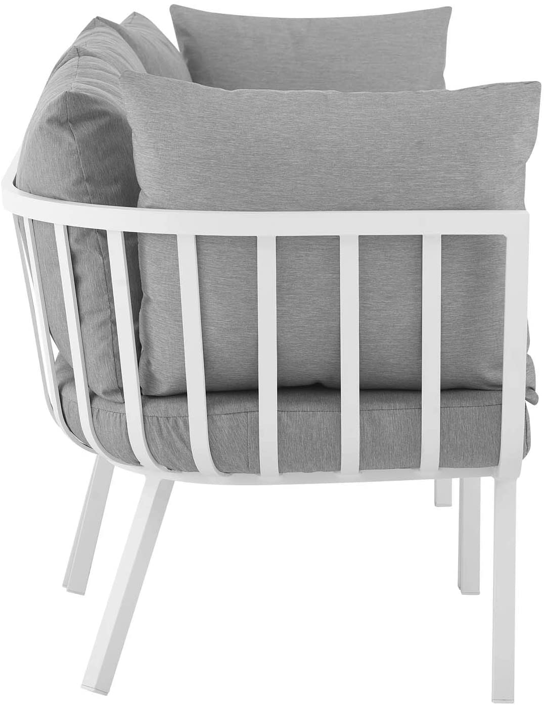 Modway Riverside 3 Piece Outdoor Patio Aluminum Sectional Sofa Set | Outdoor Sofas, Loveseats & Sectionals | Modishstore-29