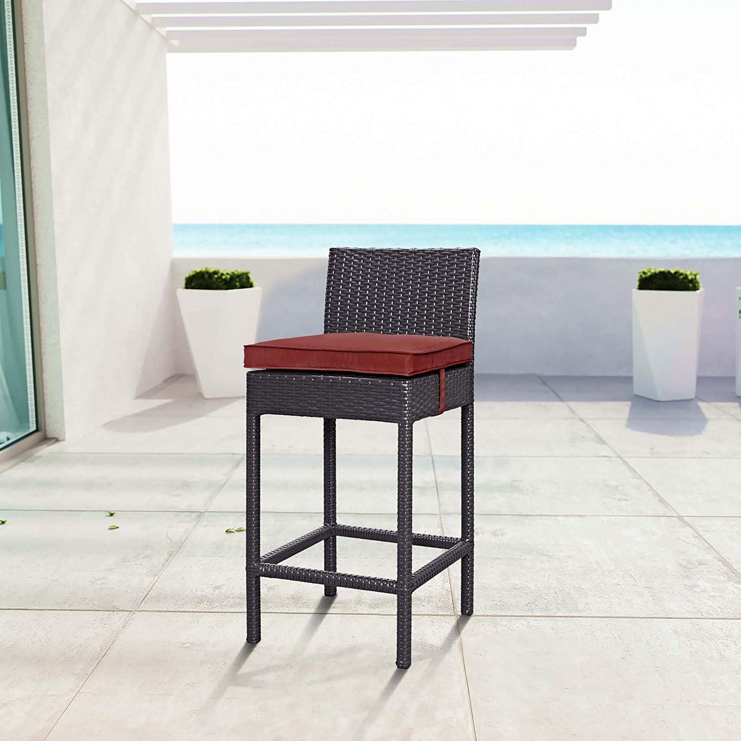 Modway Convene Outdoor Patio Bar Stool | Outdoor Stools & Benches | 