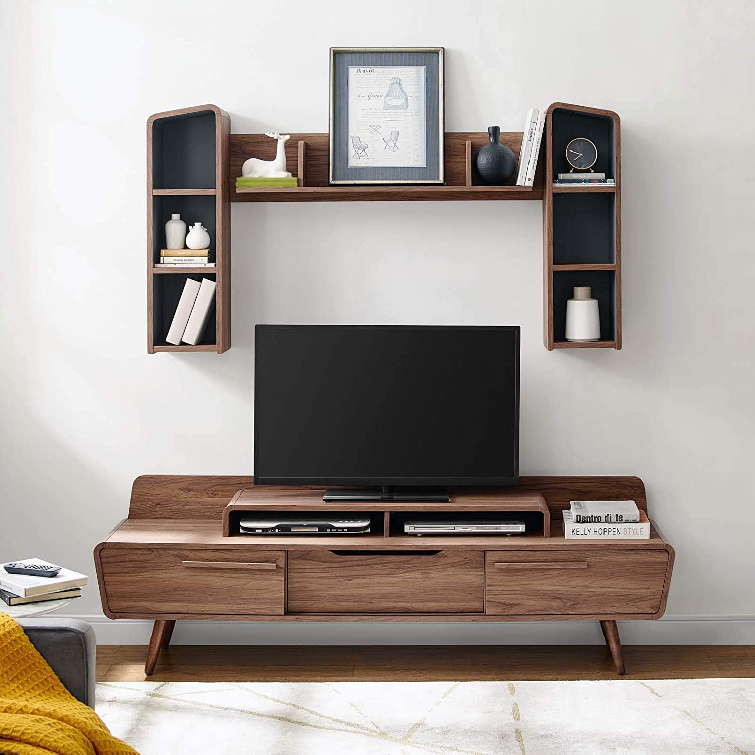 Modway Omnistand 2 Piece Entertainment Center in Walnut Gray | TV Stands | Modishstore-5