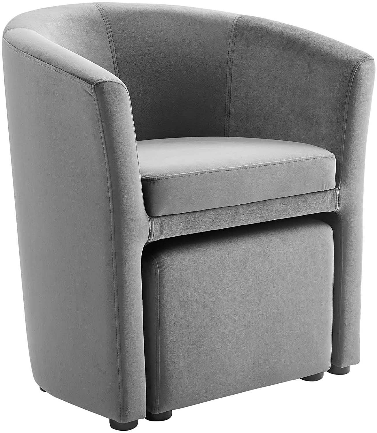 Modway Divulge Performance Velvet Arm Chair and Ottoman Set | Armchairs | 