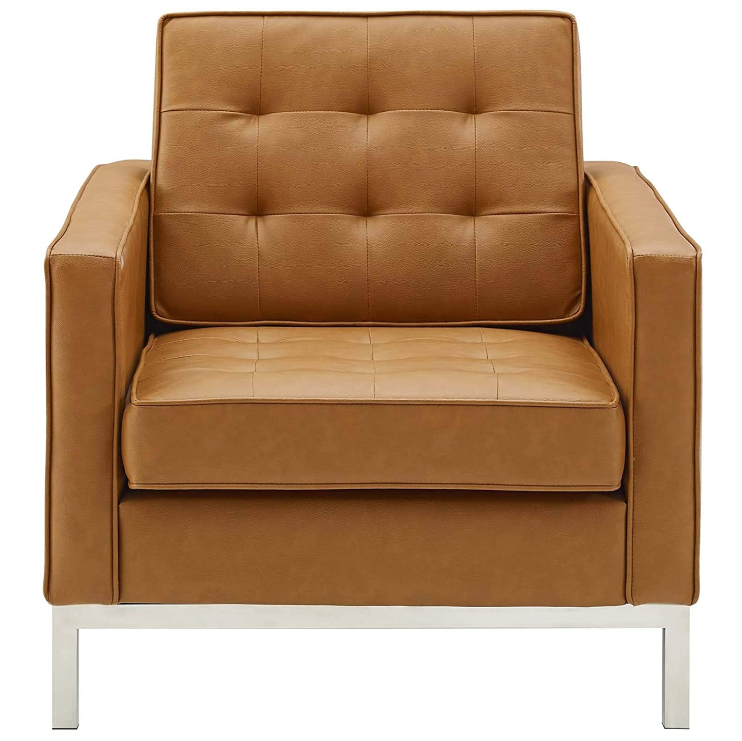 Modway Loft Tufted Upholstered Faux Leather Armchair | Armchairs | Modishstore-26