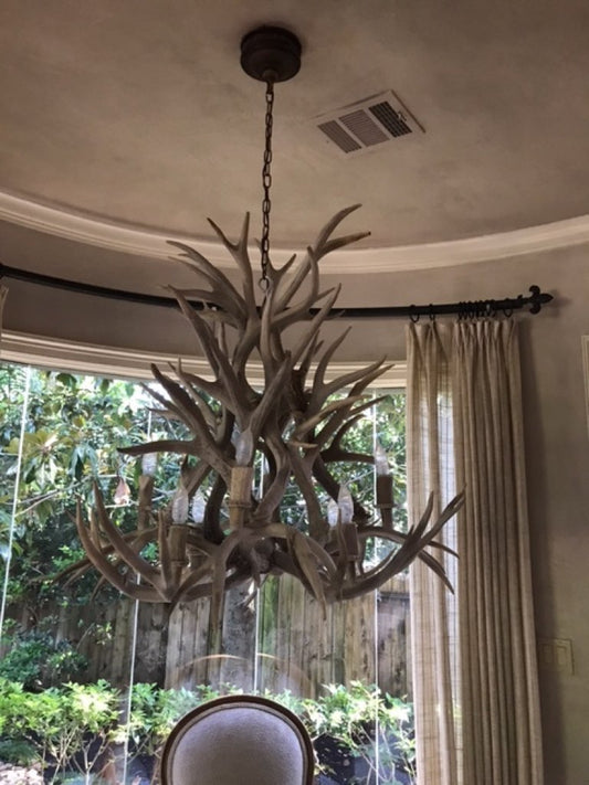 AntlerWorx 8 Light Magnolia Mule Deer Antler Chandelier (AWC-30)