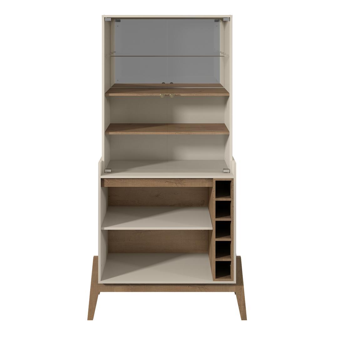 Manhattan Comfort Essence 5-Bottle Wine Cabinet with 6 Shelves