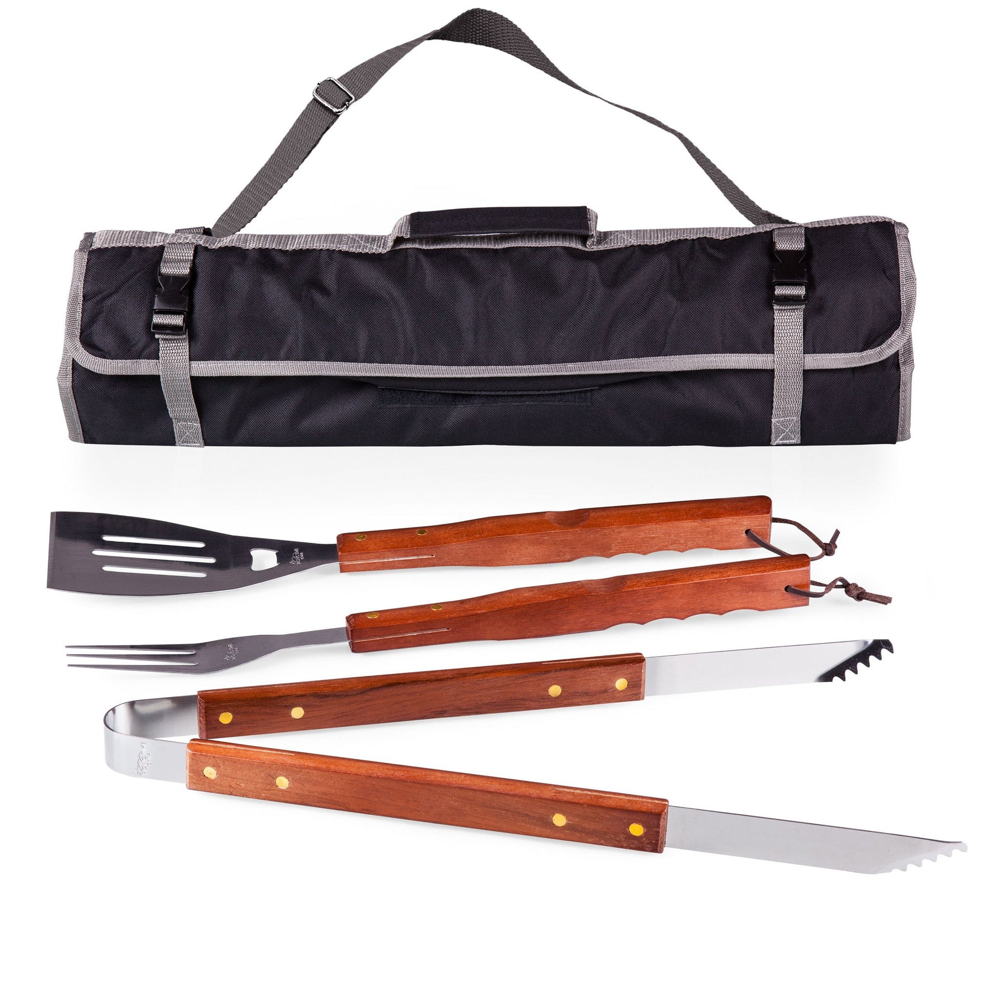 Picnic Time 3 Piece BBQ Tote and Tools Set - Set of 6