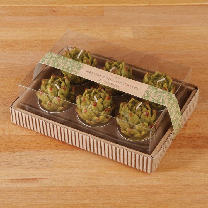 Two's Company S/6 Artichoke Tealight Candles