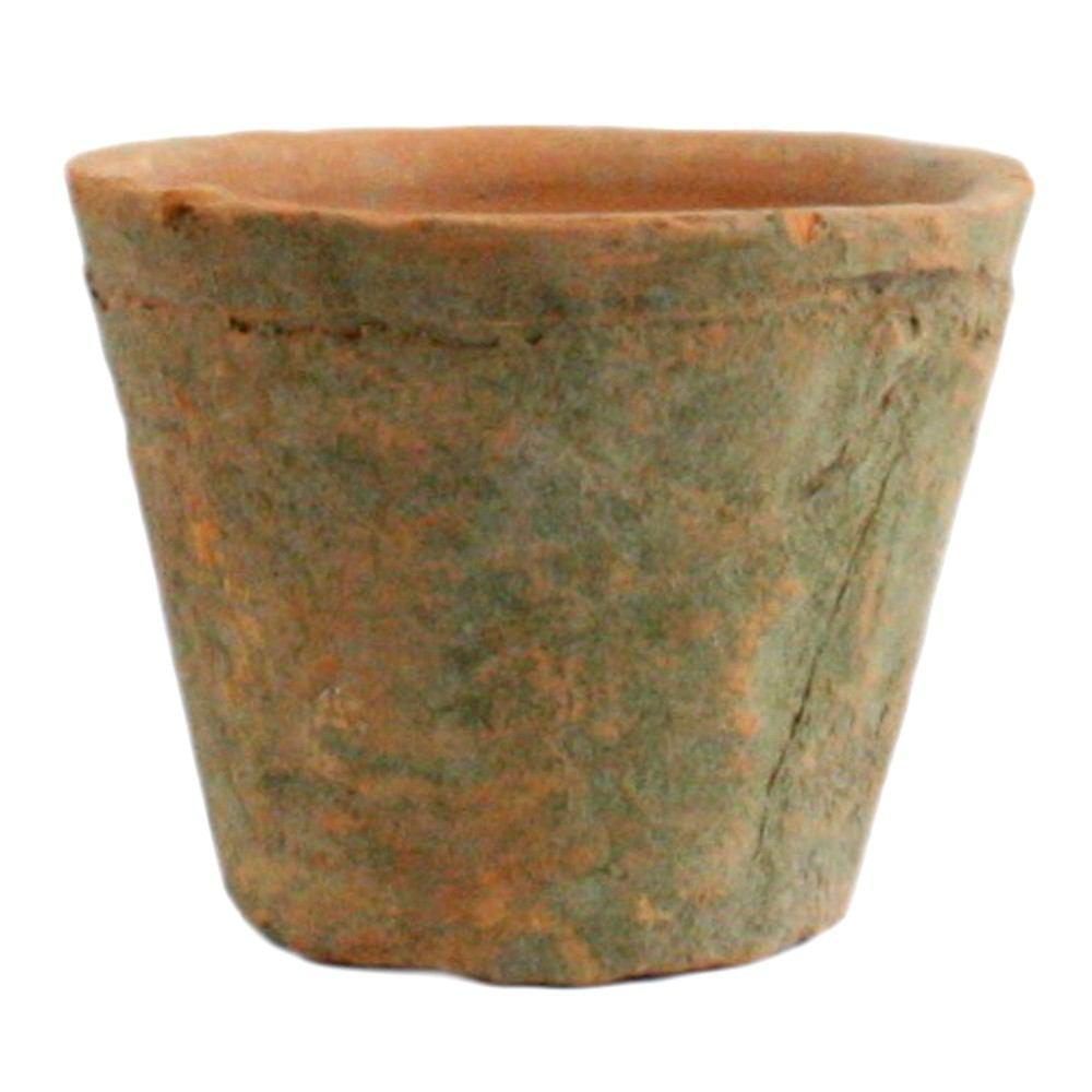 HomArt Rustic Terra Cotta Rose Pot - Petite - Set of 12 - Antique Red