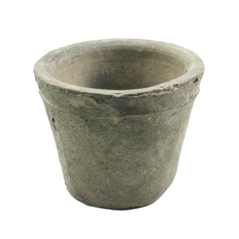 HomArt Rustic Terra Cotta Rose Pot - Petite - Set of 12 - Moss Grey