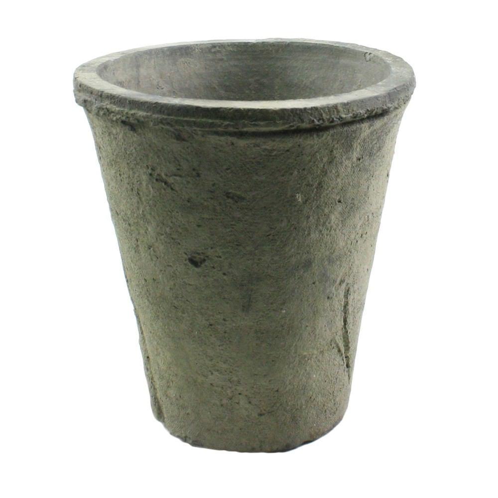 HomArt Rustic Terra Cotta Rose Pot - Small - Set of 12 - Moss Grey