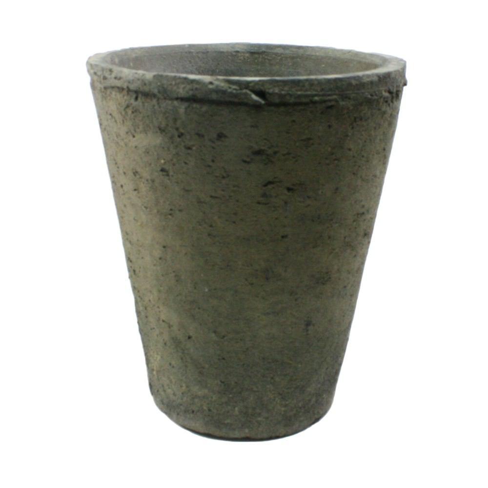 HomArt Rustic Terra Cotta Rose Pot - Med - Set of 6 - Moss Grey