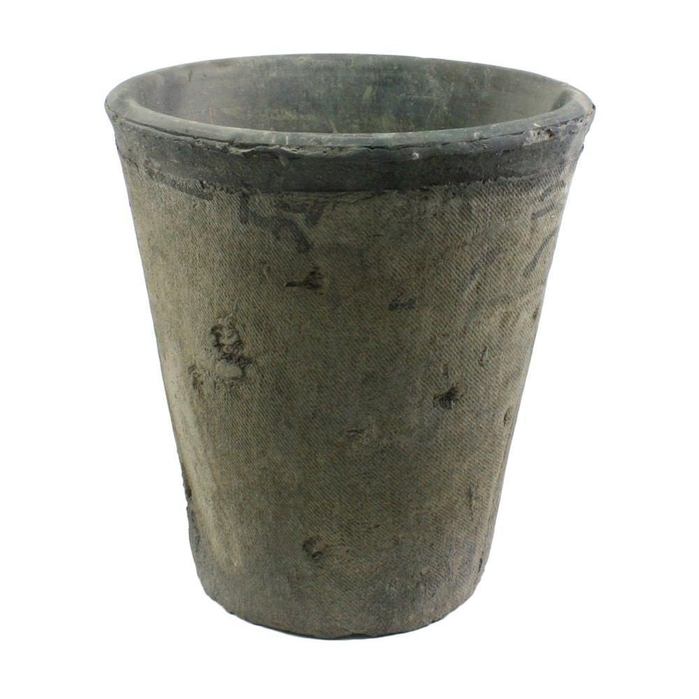 HomArt Rustic Terra Cotta Rose Pot - Large - Set of 6 - Moss Grey
