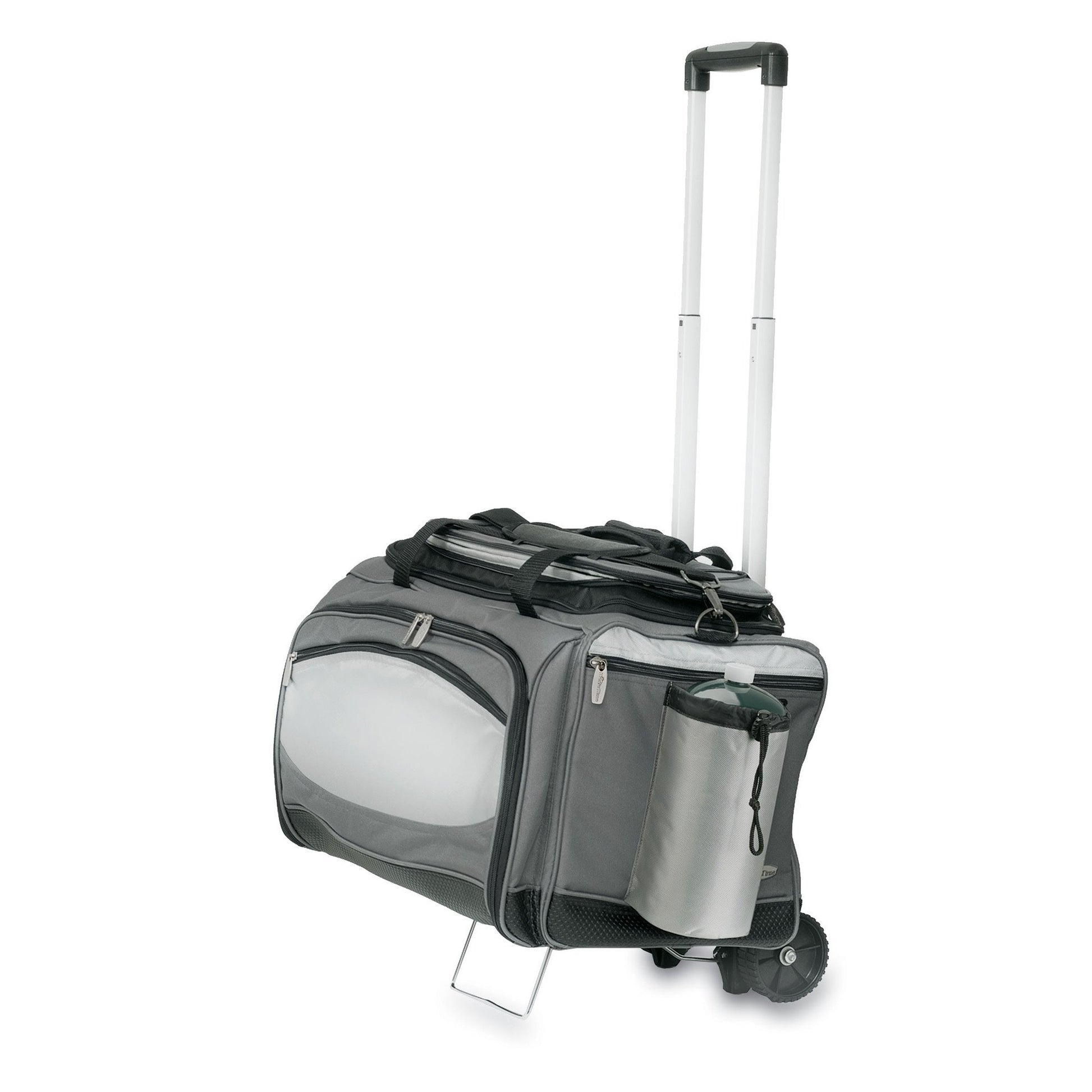 Picnic Time Vulcan Portable BBQ and Cooler Tote with Trolley