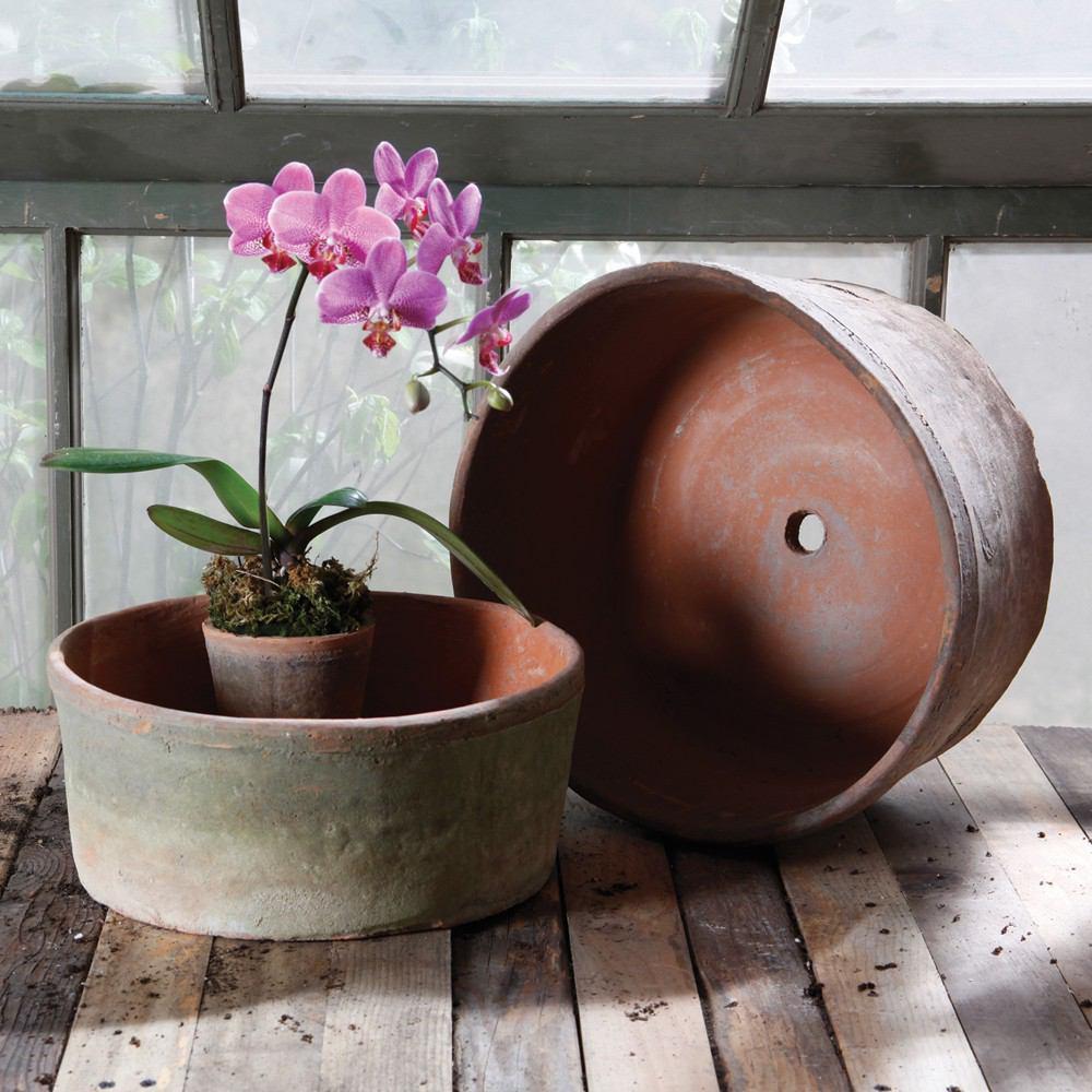HomArt Rustic Terra Cotta Grande Cylinders - Set of 2 - Antique Red - Feature Image