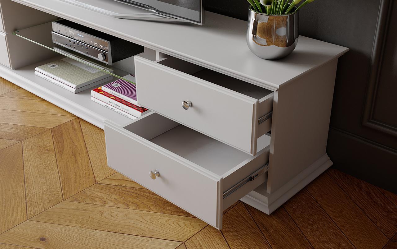 Manhattan Comfort 2-Piece Carder 85.43" TV Stand and Panel with Led Lights