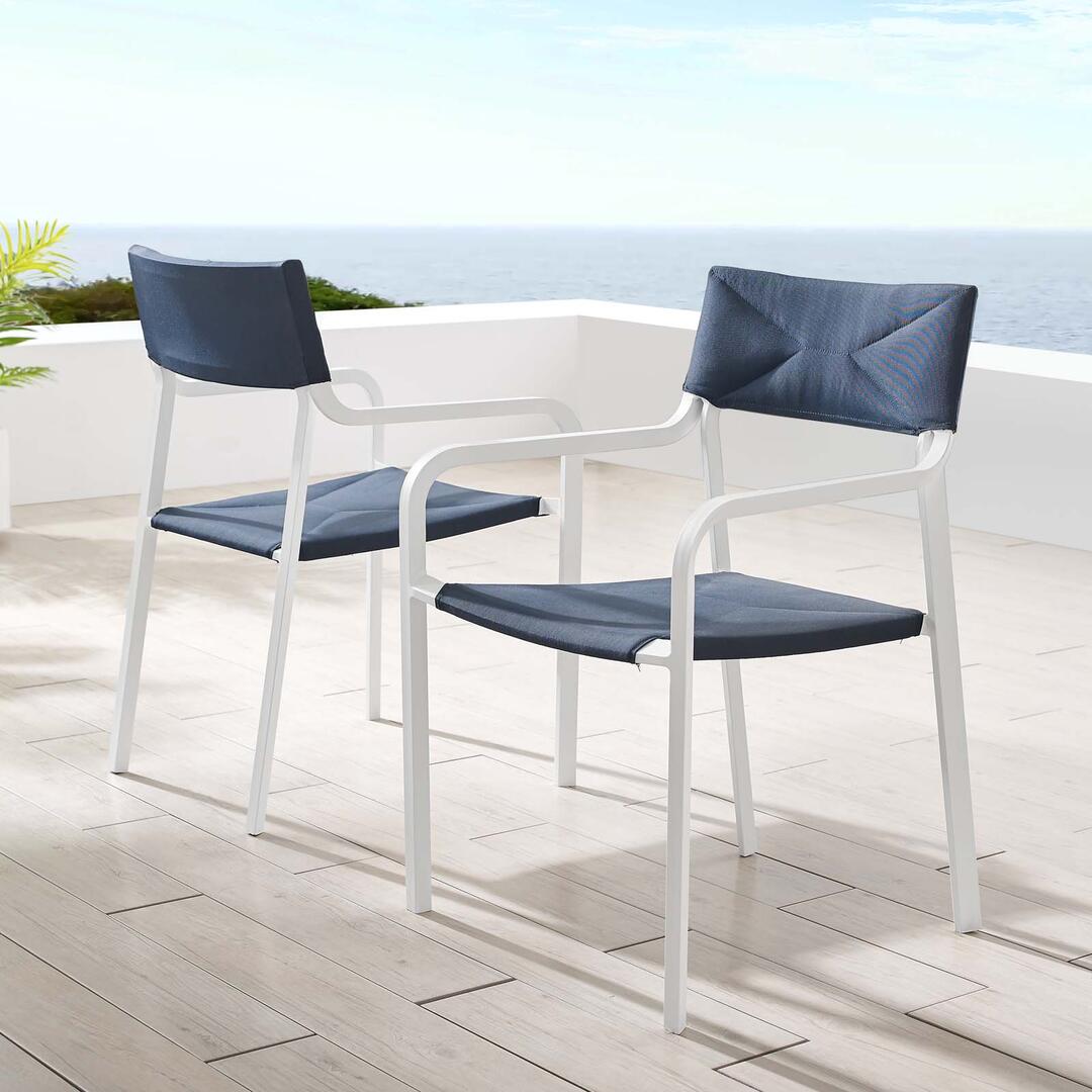 Modway Raleigh Outdoor Patio Aluminum Armchair S/2 | Outdoor Chairs | Modishstore