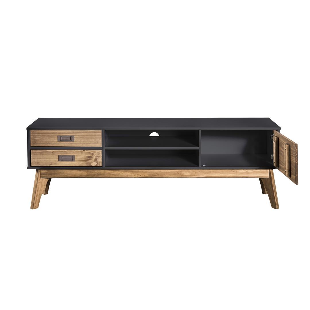 Manhattan Comfort Rustic Mid-Century Modern 3-Drawer Jackie 59.05" TV Stand