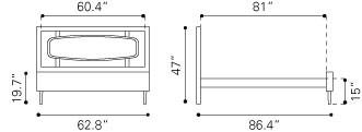 Zuo Seattle Queen Bed