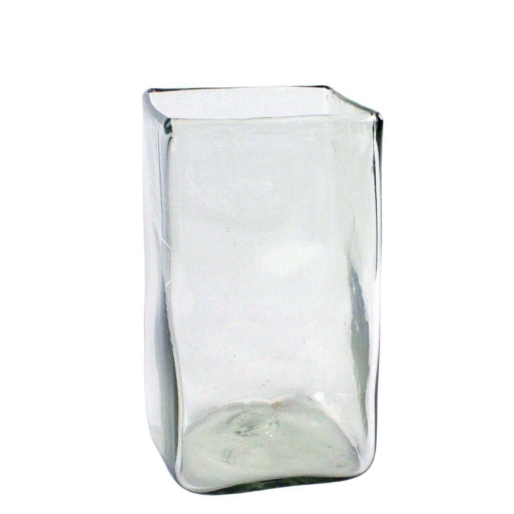 HomArt Hamilton Vase - Clear - Small - Set of 2 - Square