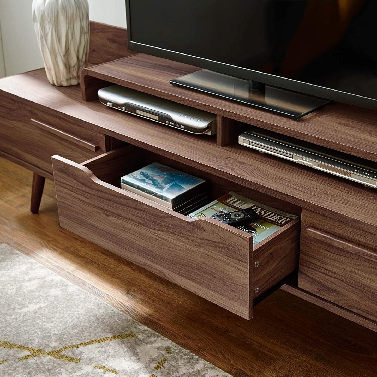Modway Omnistand 2 Piece Entertainment Center in Walnut Gray | TV Stands | Modishstore-7