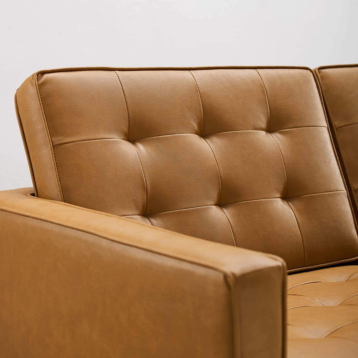 Modway Loft Tufted Upholstered Faux Leather Loveseat | Loveseats | Modishstore-12