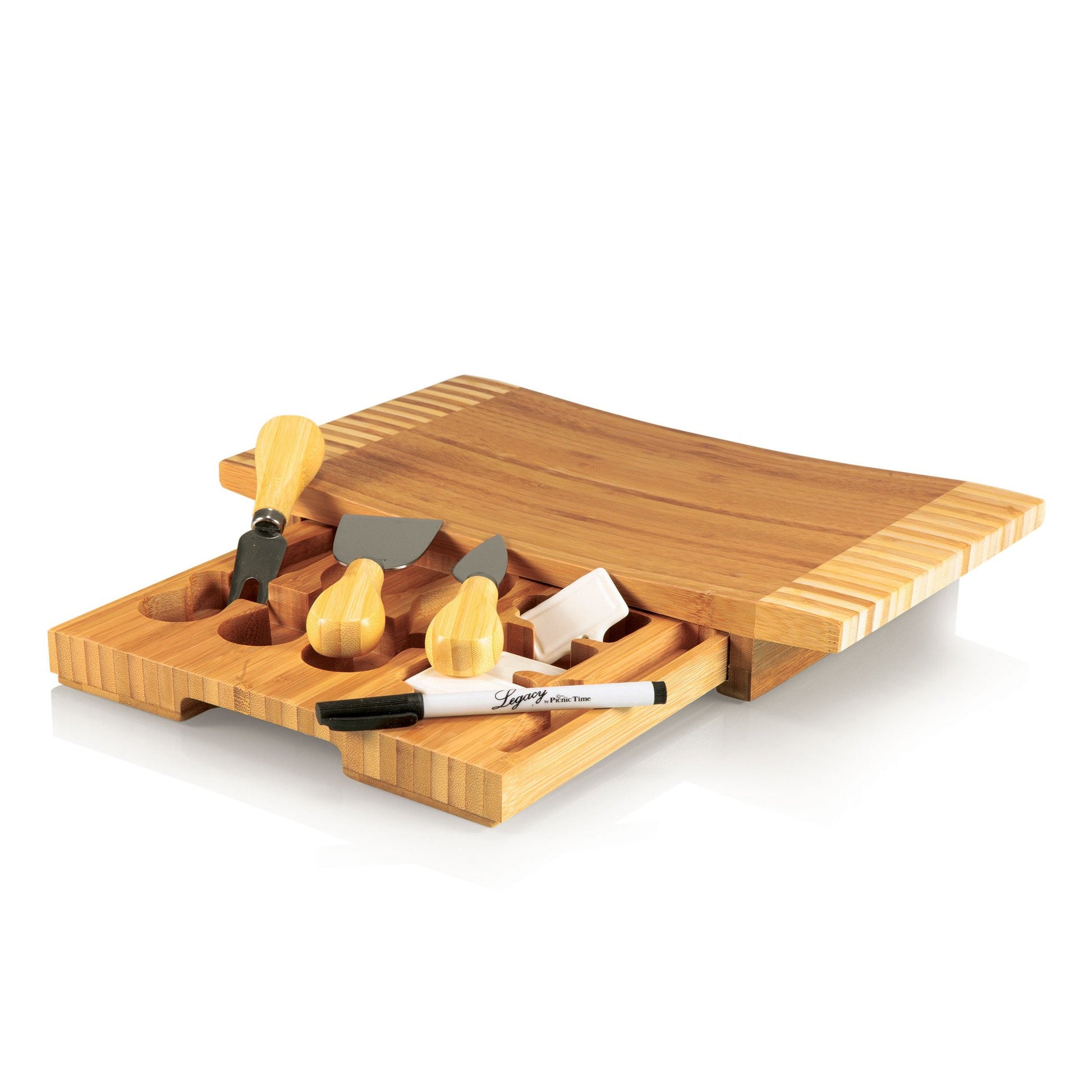 Picnic Time Concavo Cutting Board and Cheese Tools Set - Set of 2