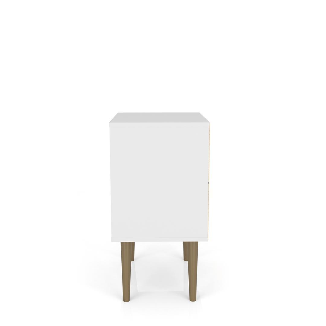 Manhattan Comfort Liberty Mid Century - Modern Nightstand 1.0 with 1 Cubby Space