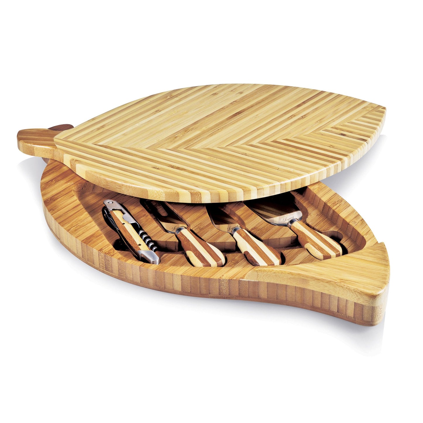 Picnic Time Leaf Cheese Board and Cheese Tools Set - Set of 2