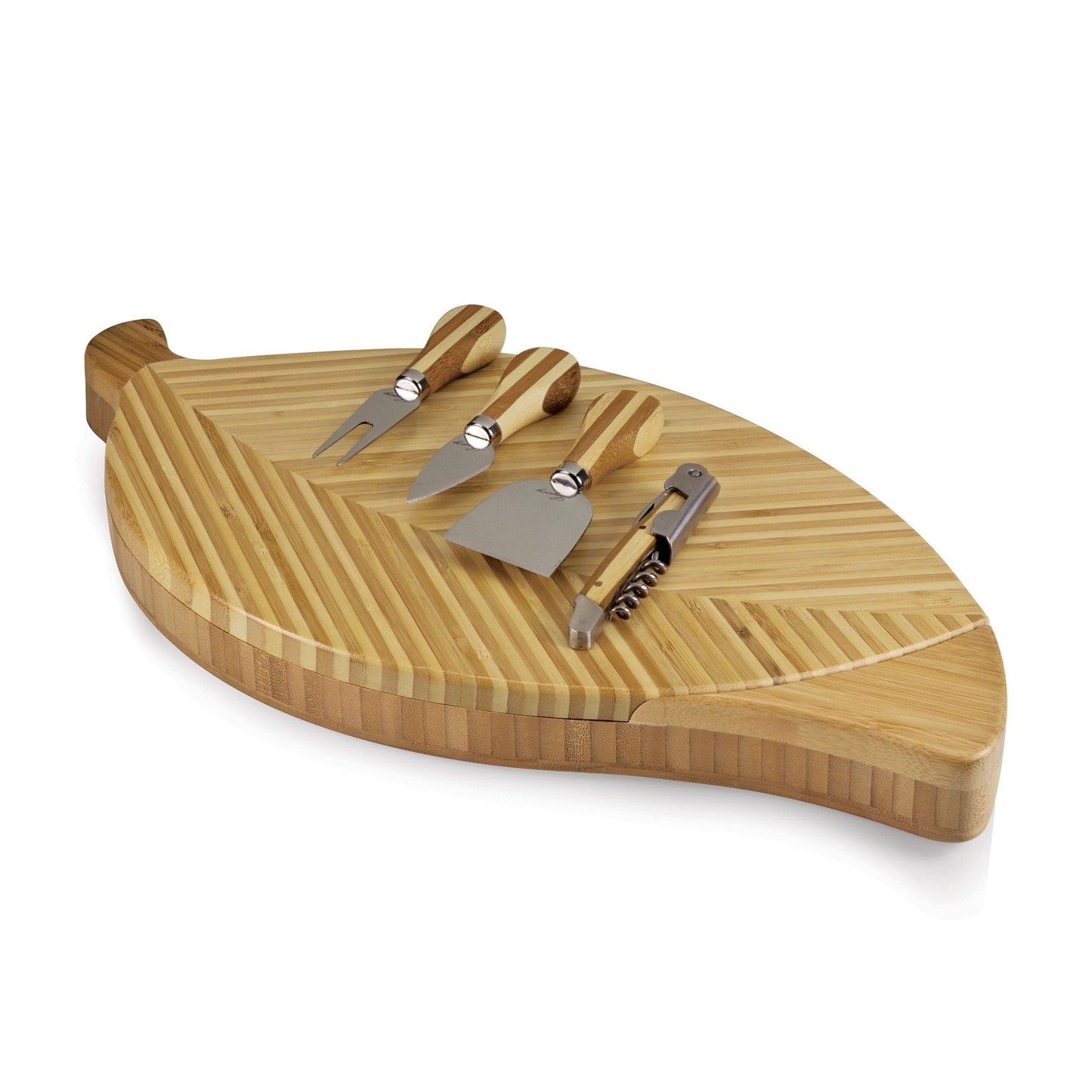 Picnic Time Leaf Cheese Board and Cheese Tools Set - Set of 2