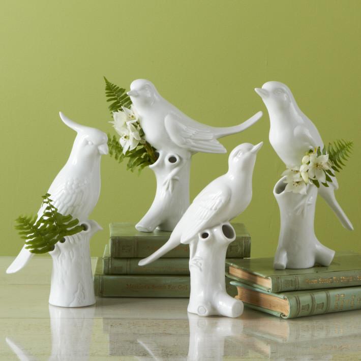 Two's Company Bird Vase - Set of 4