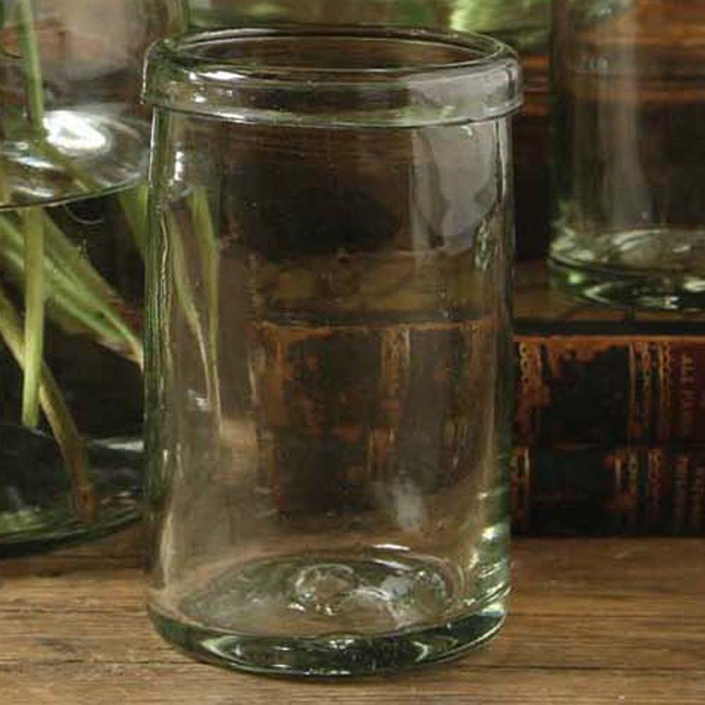 HomArt Banded Cylinder - Clear - Set of 4