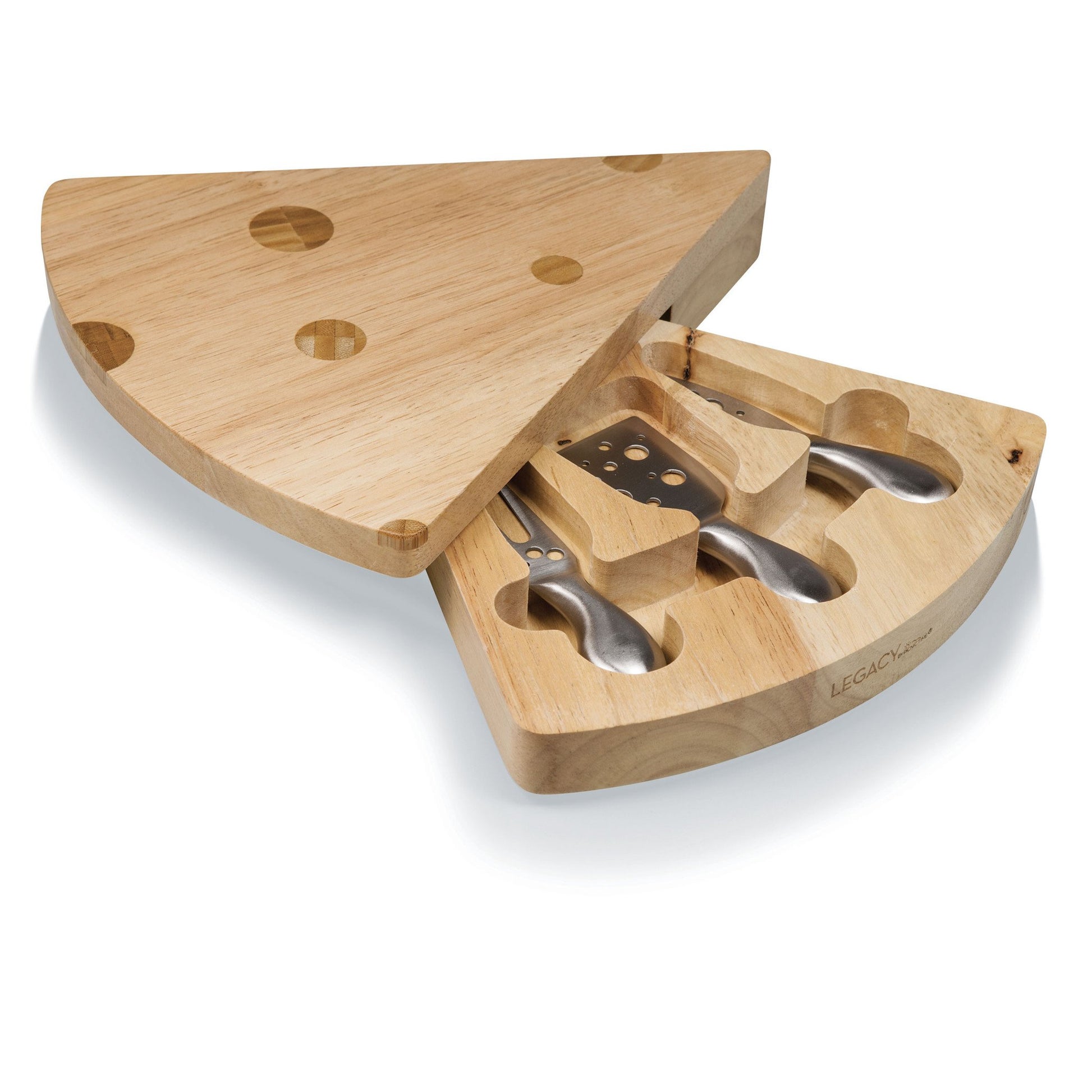 Picnic Time Swiss Cheese Board and Tools Set - Set of 2