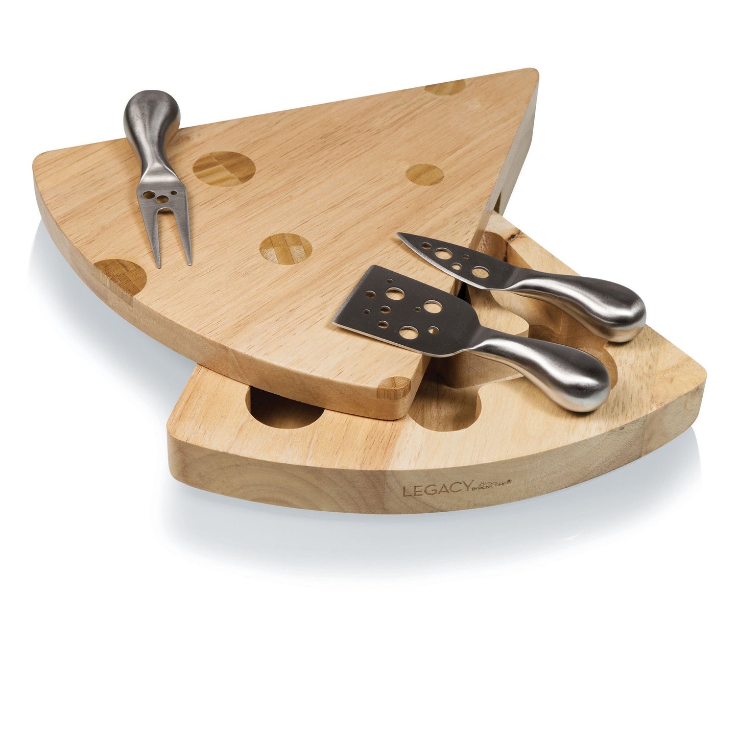 Picnic Time Swiss Cheese Board and Tools Set - Set of 2