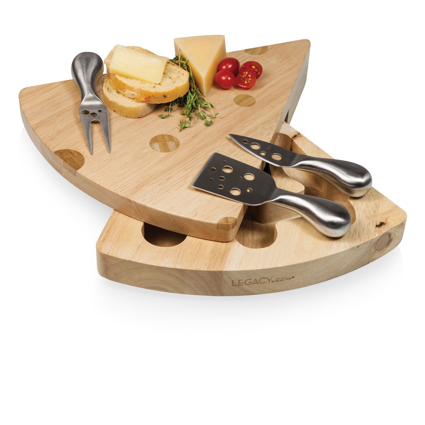 Picnic Time Swiss Cheese Board and Tools Set - Set of 2