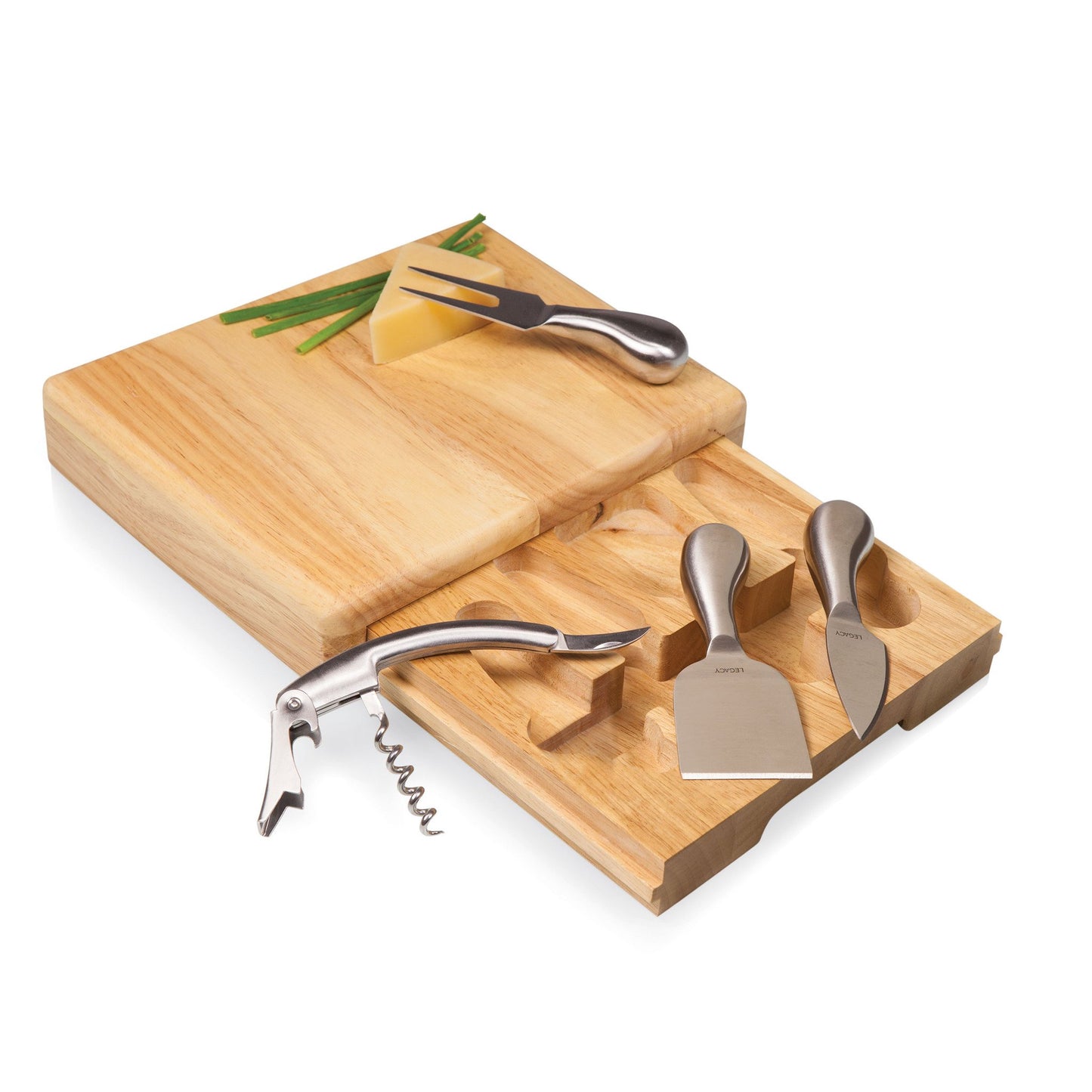 Picnic Time Festiva Cheese Board and Tools Set - Set of 2