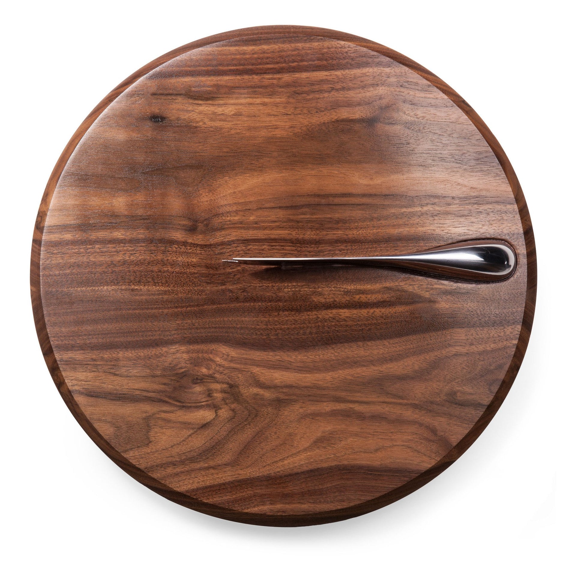 Picnic Time Solstice Black Walnut Cutting Board and Cheese Knife Set - Set of 2