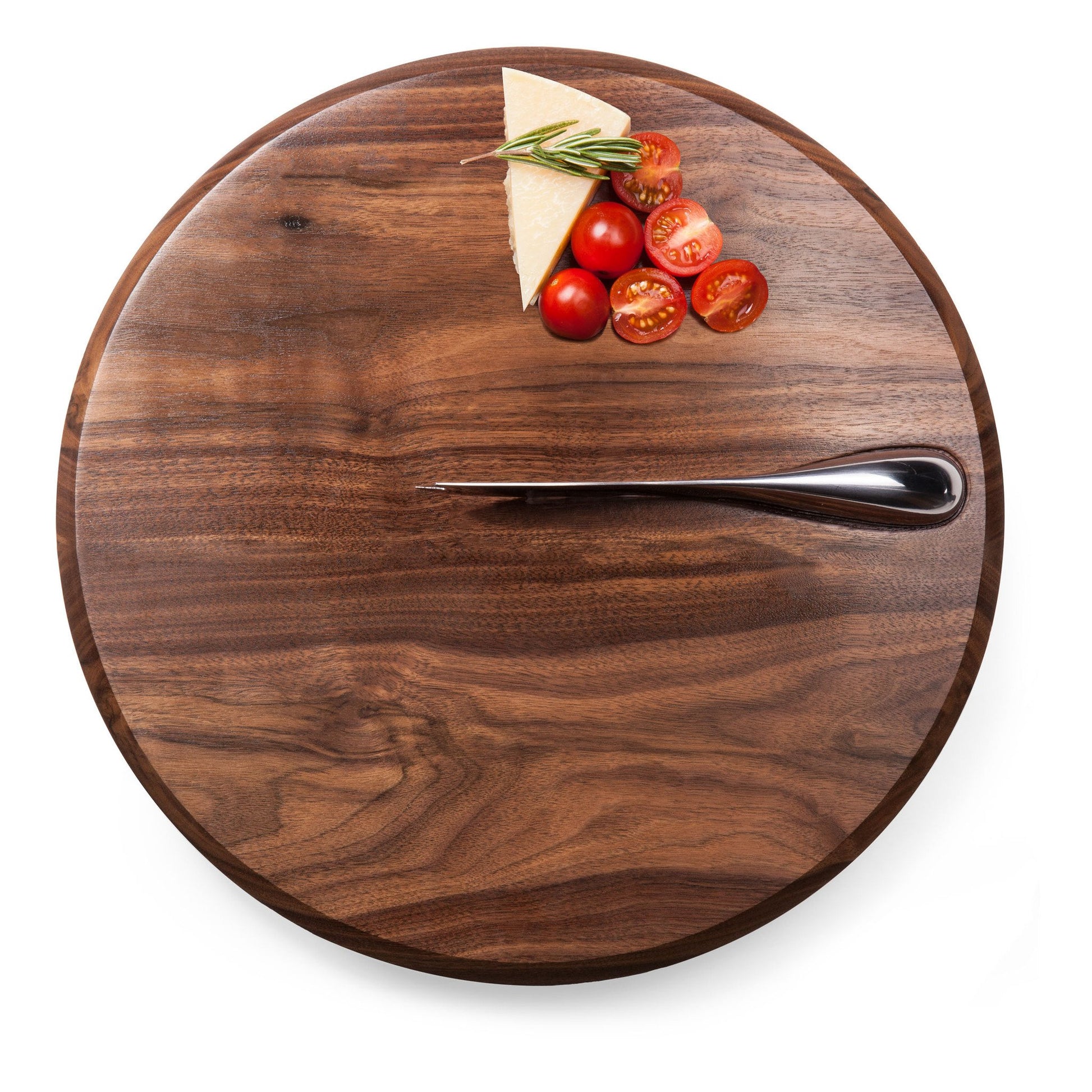 Picnic Time Solstice Black Walnut Cutting Board and Cheese Knife Set - Set of 2