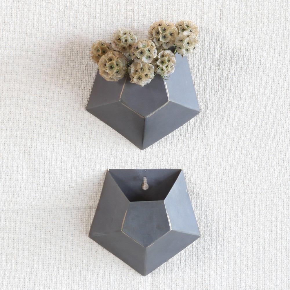 HomArt Hexagonal Iron Wall Vase
