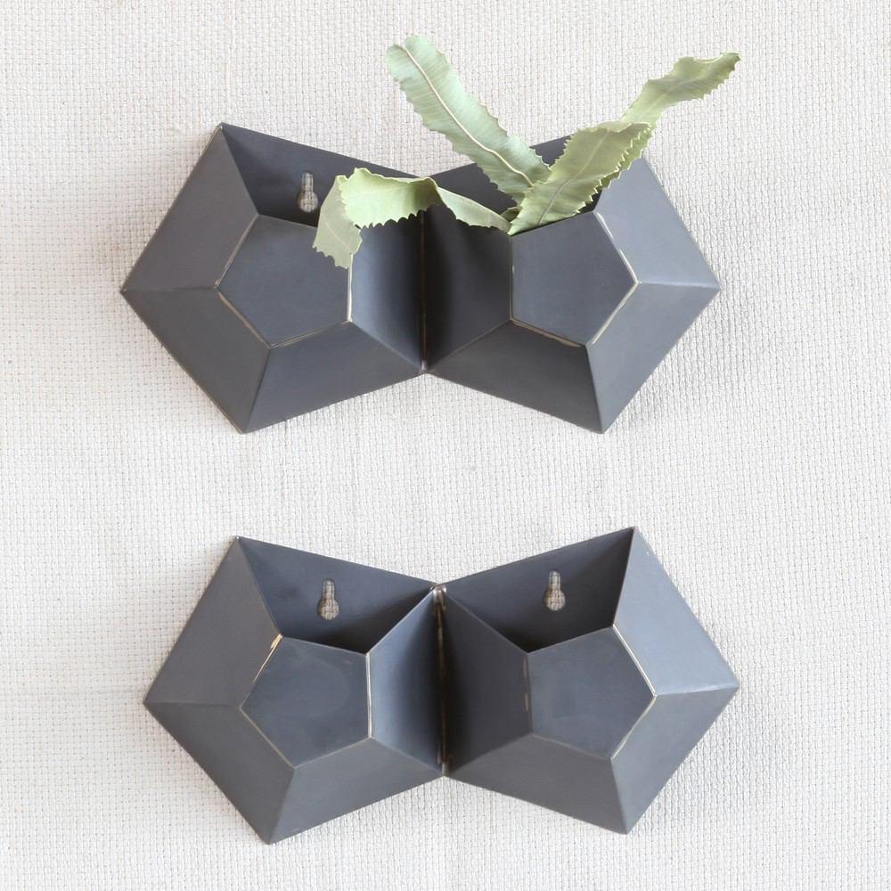 HomArt Hexagonal Iron Wall Vase