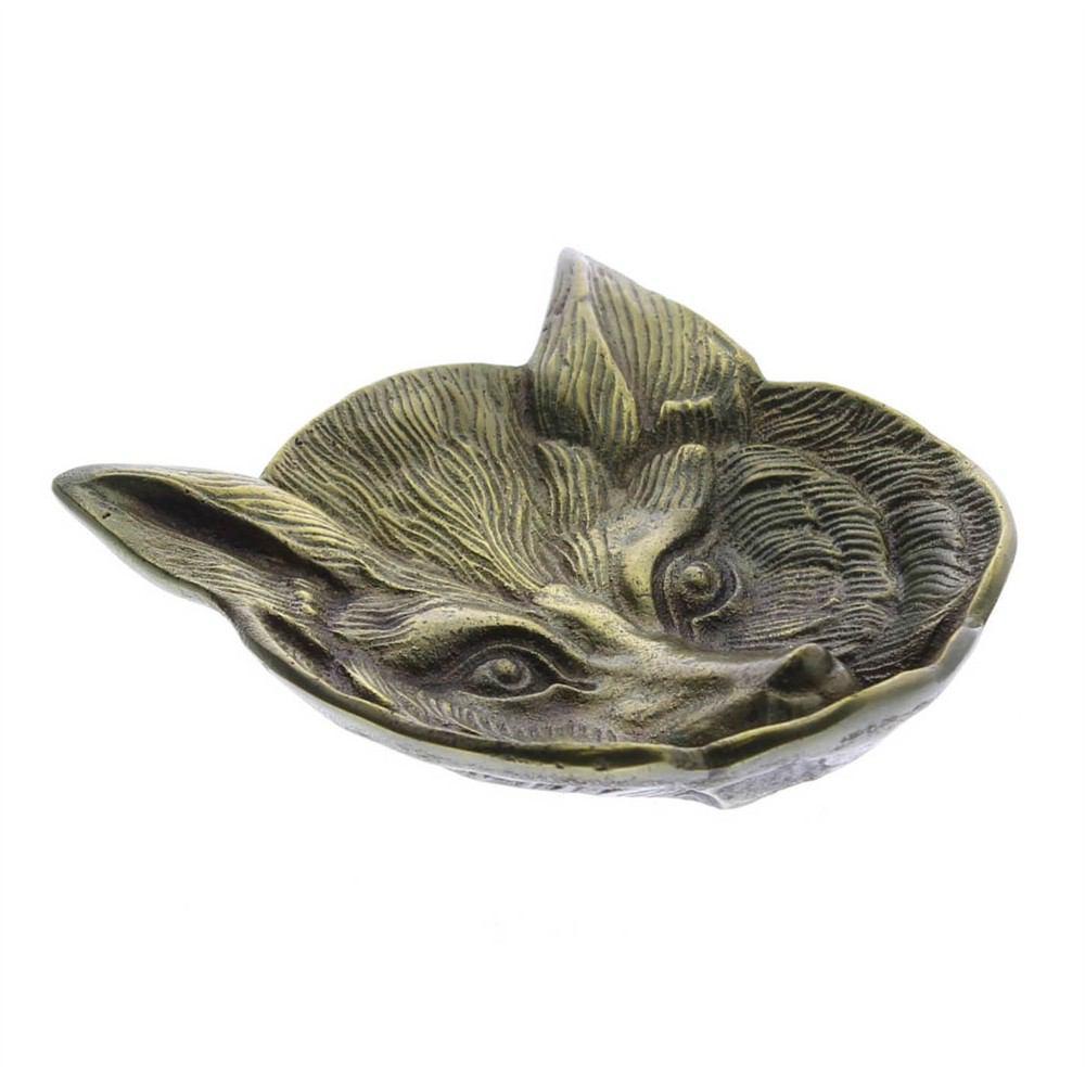 HomArt Fox Cast Metal Dish - Antique Brass - Set of 4