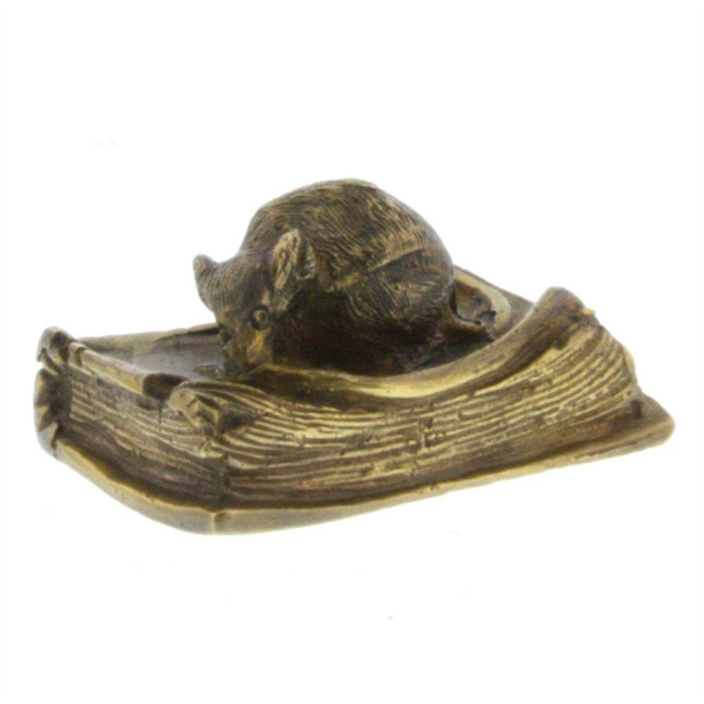 HomArt Library Mouse Brass Paperweight - Antique Brass