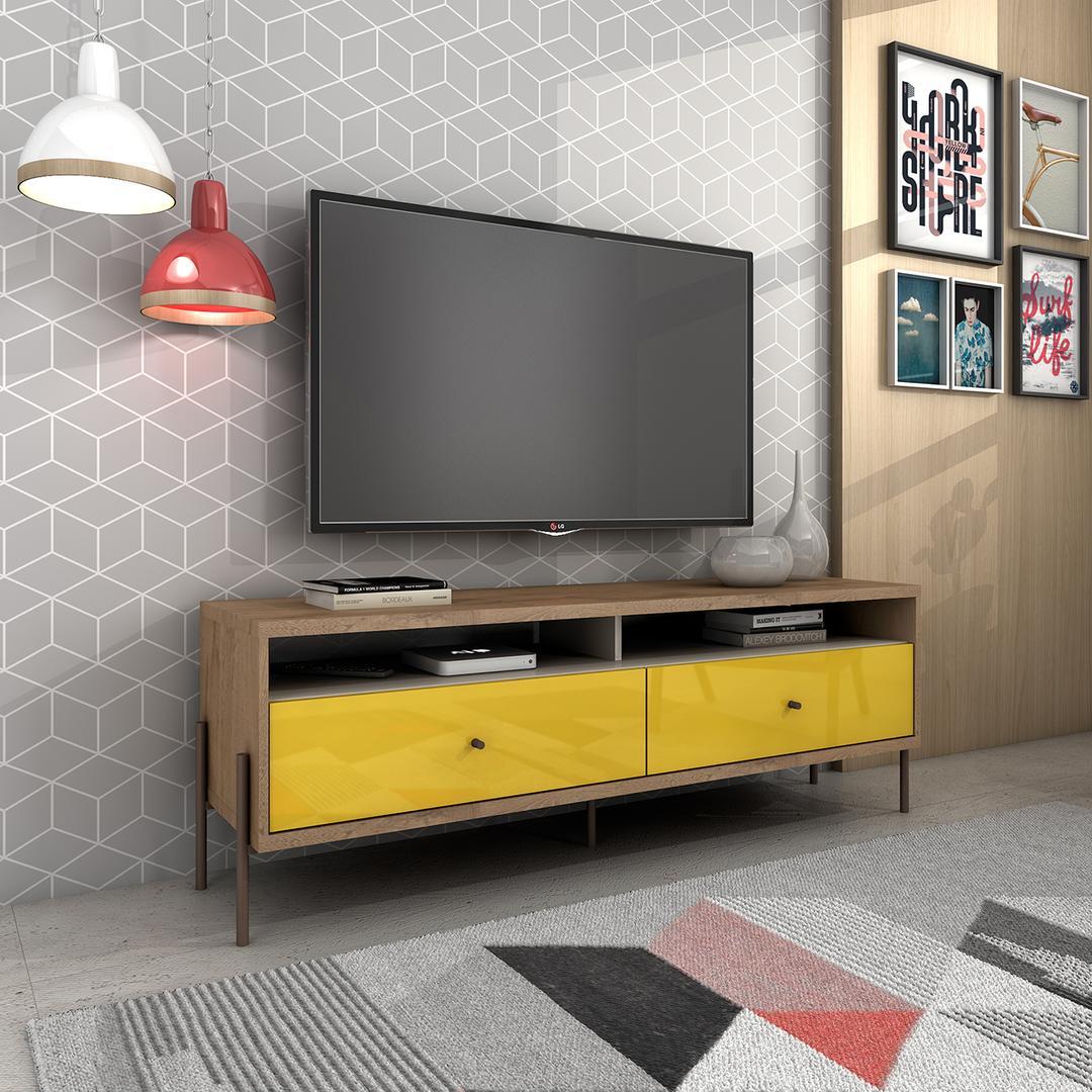 Manhattan Comfort Joy 59" TV Stand with 2 Full Extension Drawers