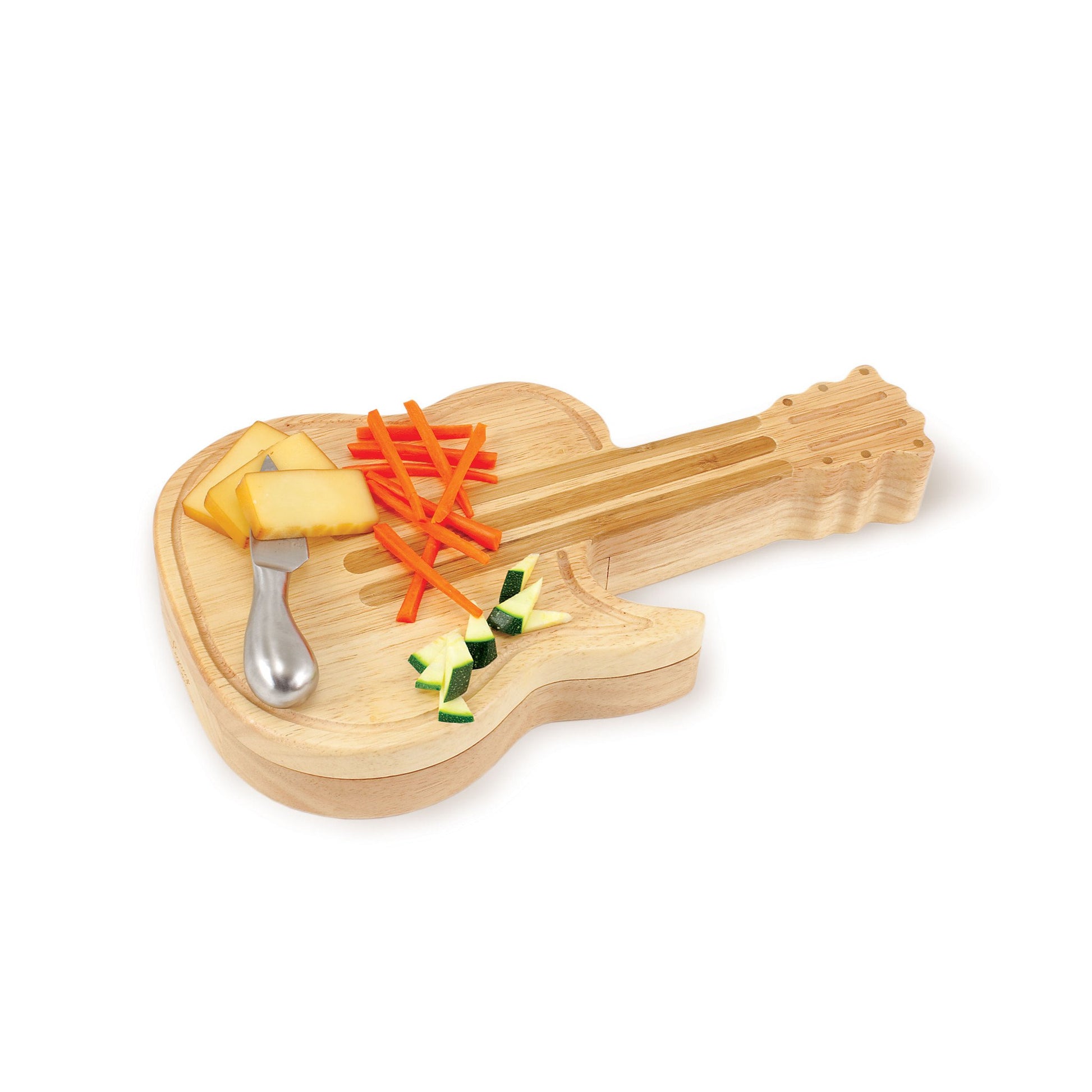 Picnic Time Guitar Cheese Board and Tools Set - Set of 2
