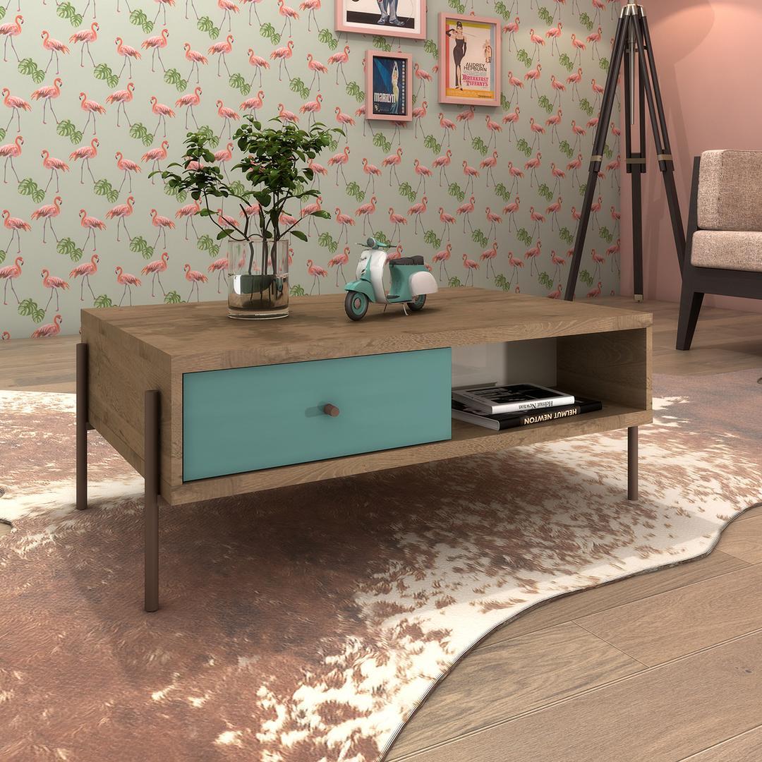 Manhattan Comfort Joy Double-sided 2-Drawer End Table