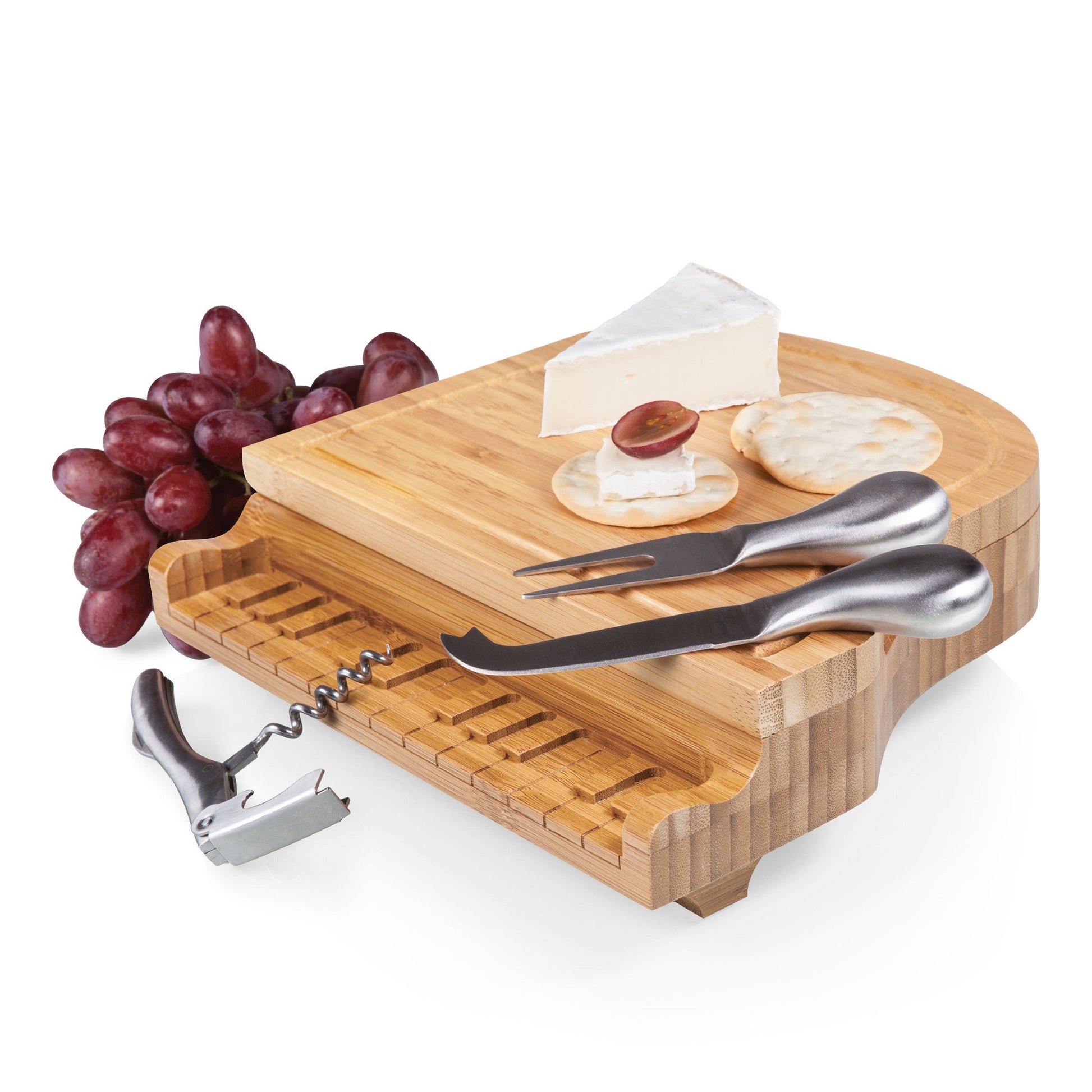 Picnic Time Piano Cheese Board and Tools Set - Set of 2