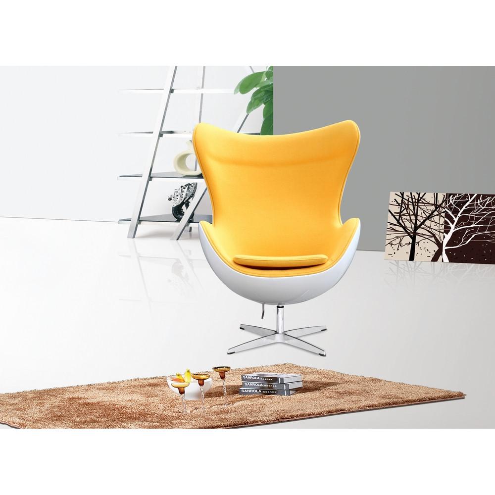 Fine Mod Imports Fiesta Fiberglass Chair In Wool