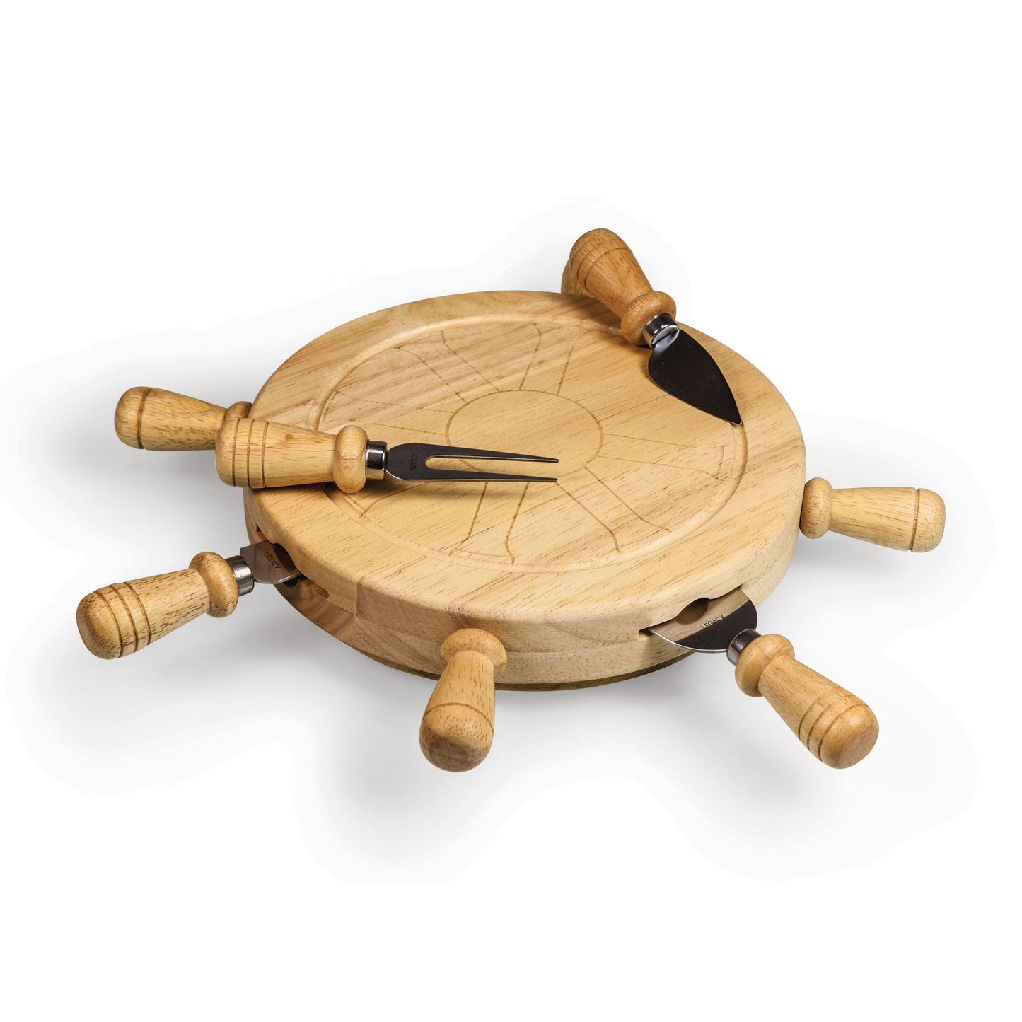 Picnic Time Mariner Cheese Board and Tools Set - Set of 2