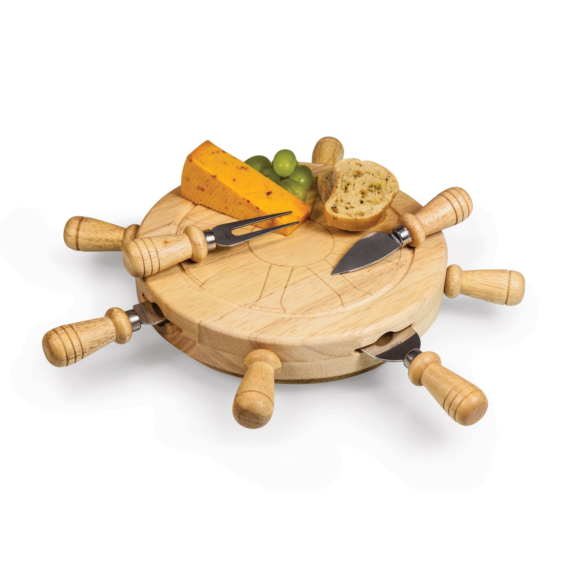 Picnic Time Mariner Cheese Board and Tools Set - Set of 2